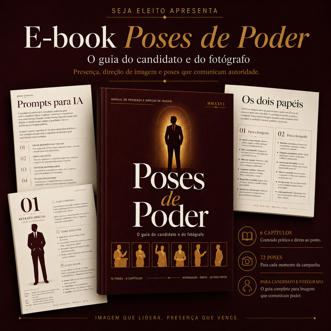 E-book ensina a produzir 72 imagens e fotografias de poder para políticos